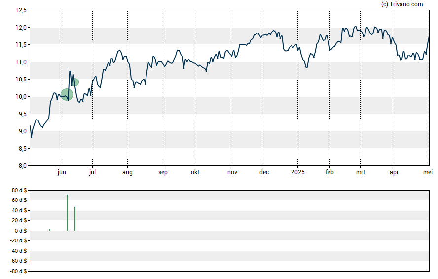 Grafiek Pioneer Bancorp Inc
