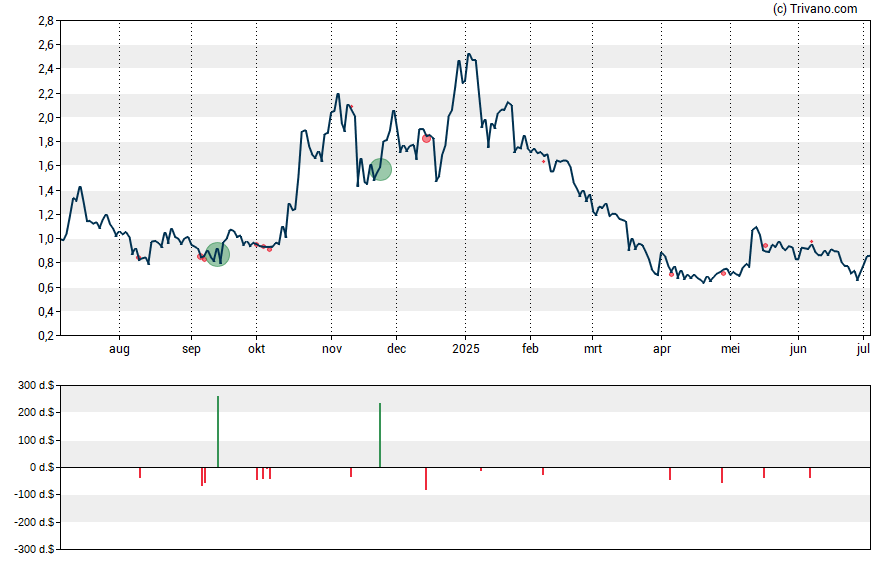 Grafiek Energy Vault Holdings Inc